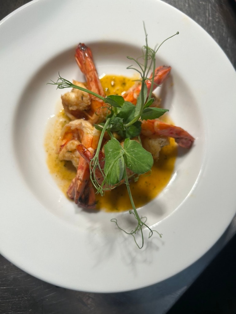 Gamberi gourmet con erbe aromatiche